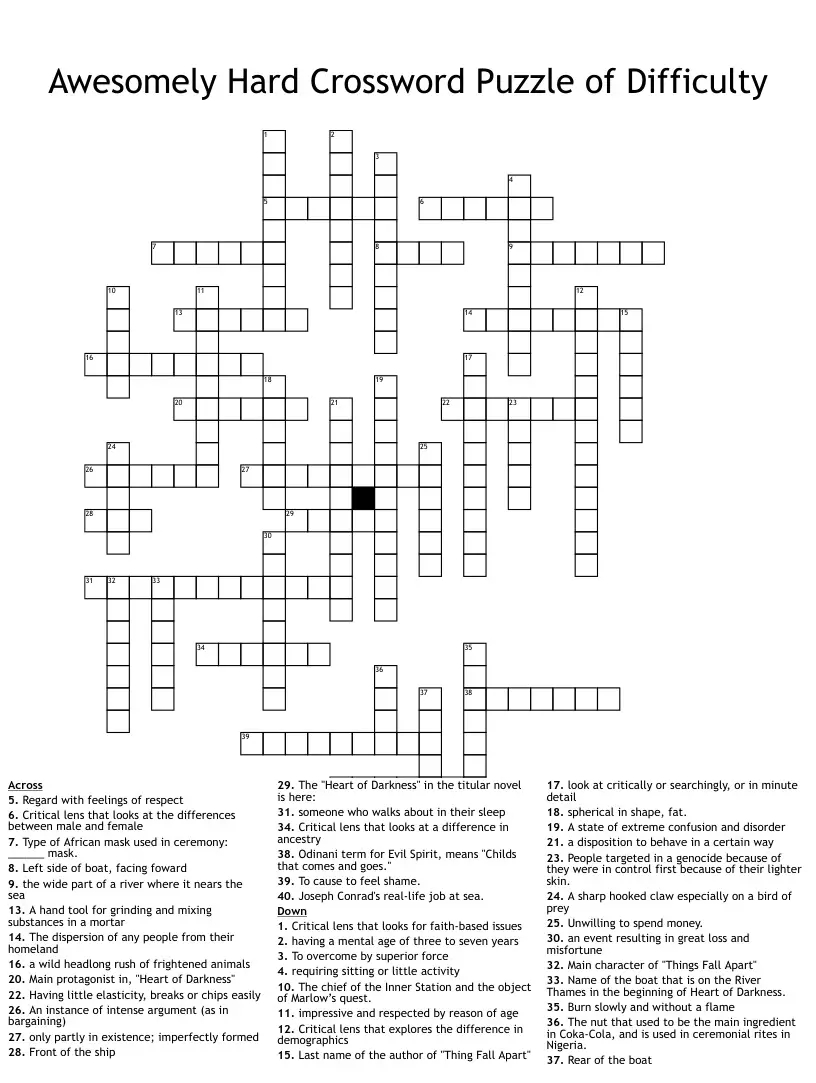 15 Hard Crossword Puzzles For You To Solve