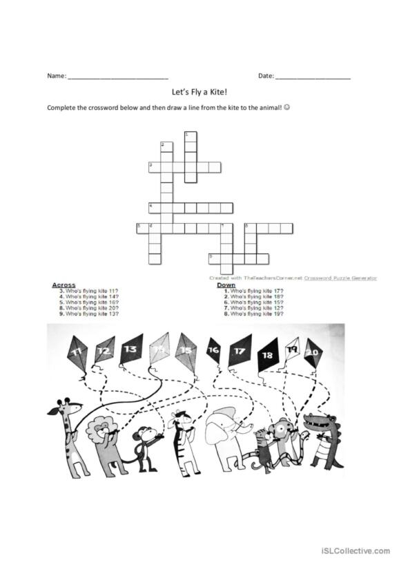 2 Questions interrogative Crossword Vocabulary Practice 