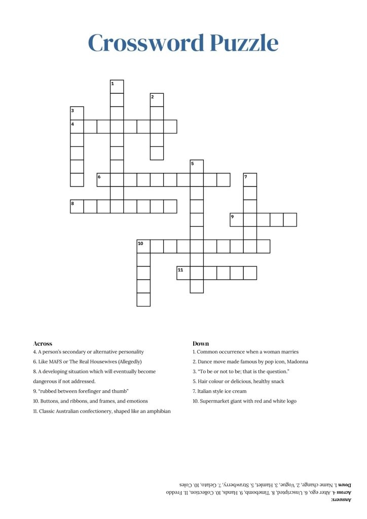 A Much Easier Crossword Glass