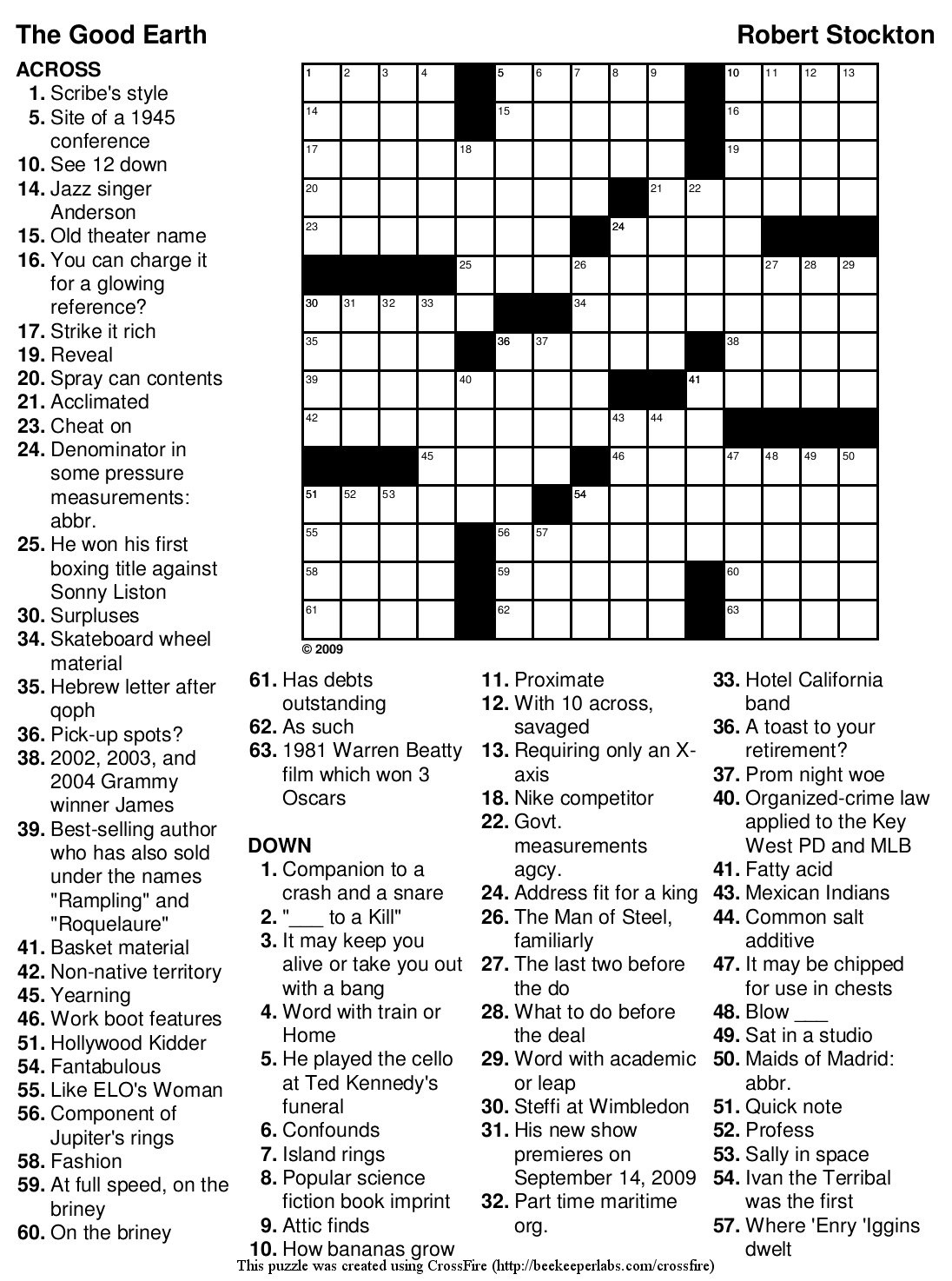 Beekeeper Crosswords Printable Crossword Puzzle Difficult Printable