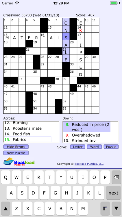 Boatload S Daily Crosswords IOS Games AppAgg Mary Crossword Puzzles