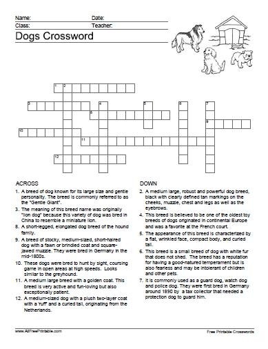 Crossword Puzzles Free Printable