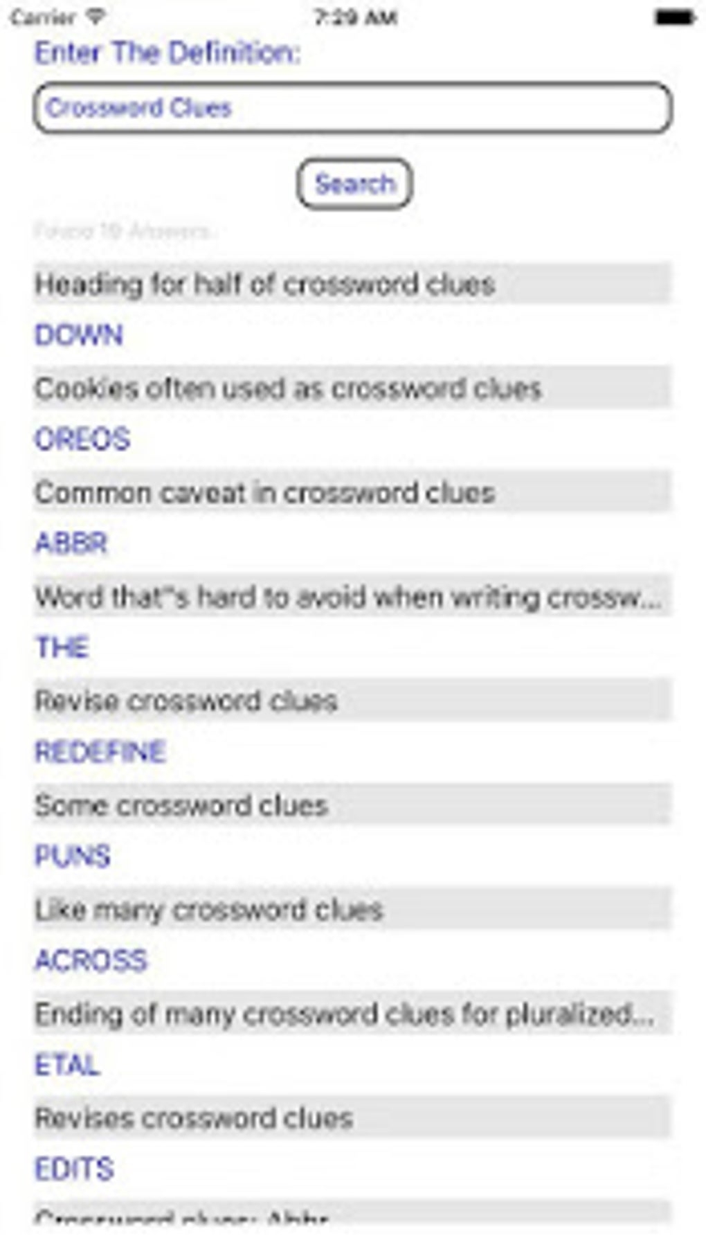 Crossword Solver Clue Best Crossword Solver 2018 For Android Download