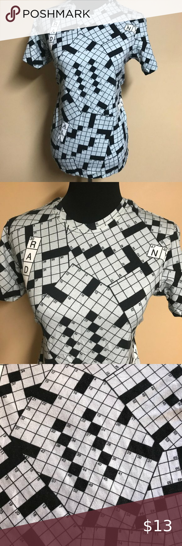 DIY Crossword Puzzle Shirt