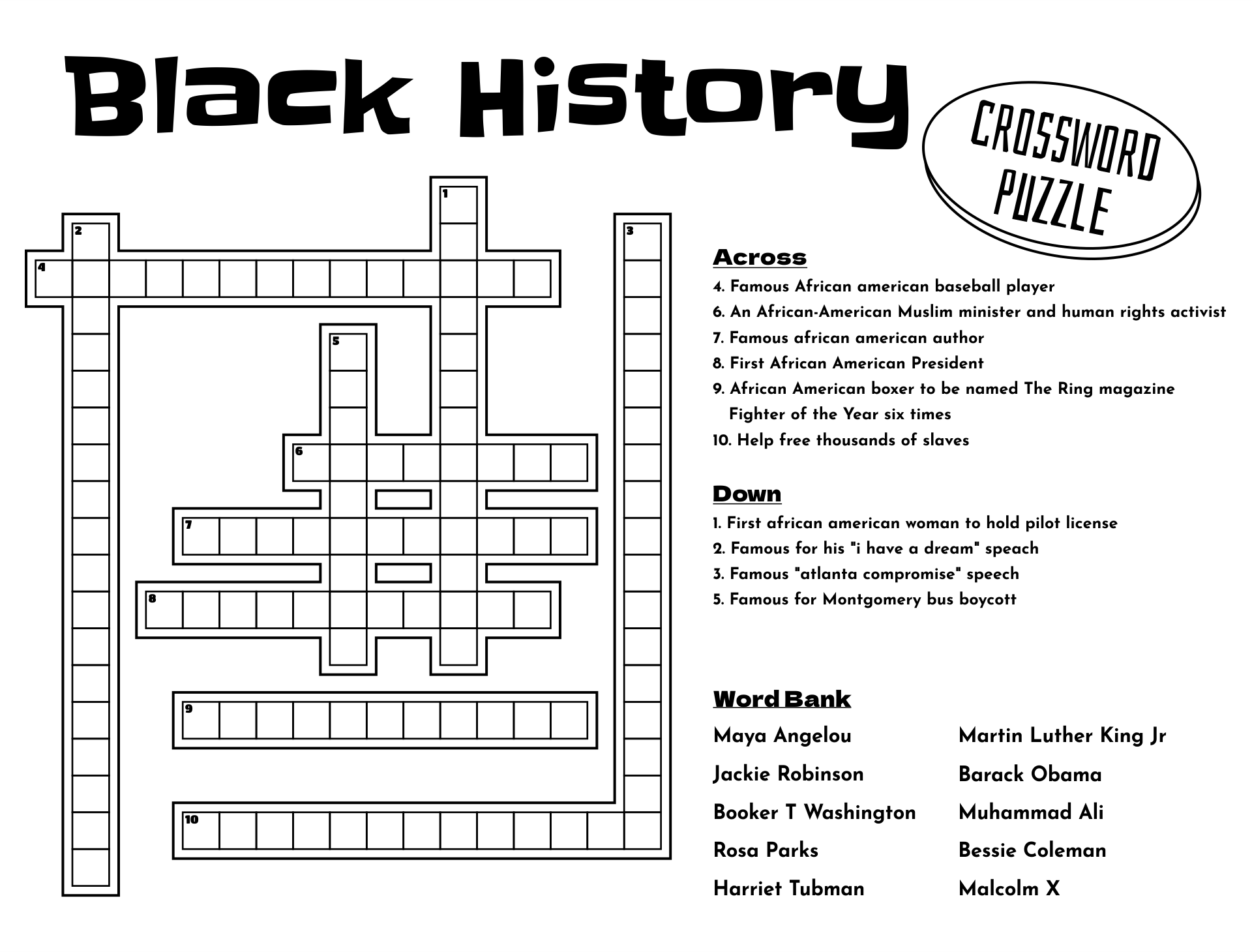Easy Crossword Puzzles