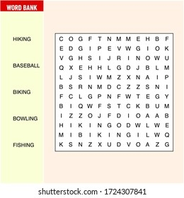 Find Hidden Word Word Crossword Stock Vector Royalty Free 1724307847 