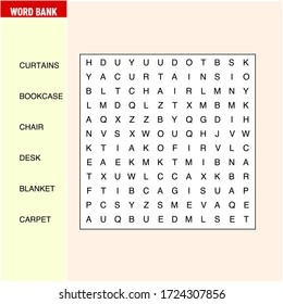 Find Hidden Word Word Crossword Stock Vector Royalty Free 1724307856