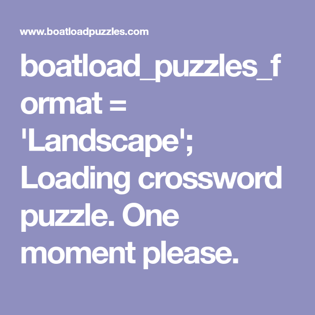 Free Online Crossword Puzzle Games Boatload Joinjaf