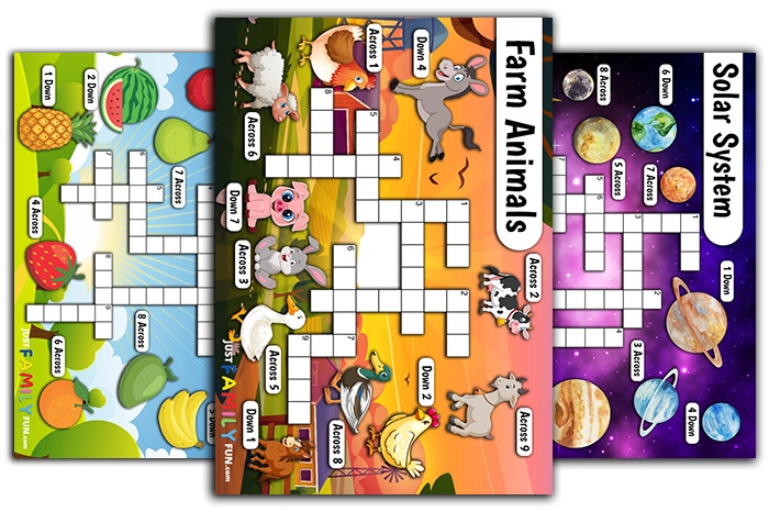Free Printable Kids Crossword Puzzles