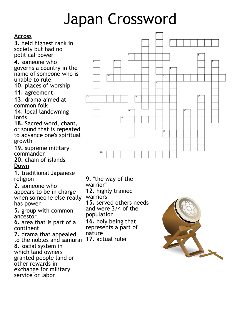 Japanese Printmaker Crossword