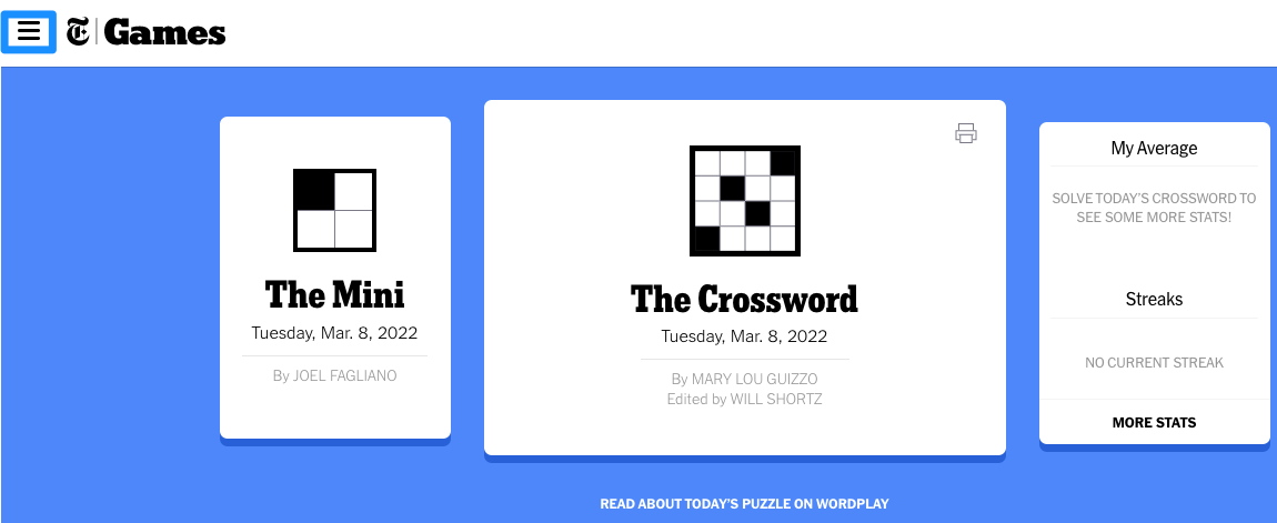 New York Times Crossword Archive Help