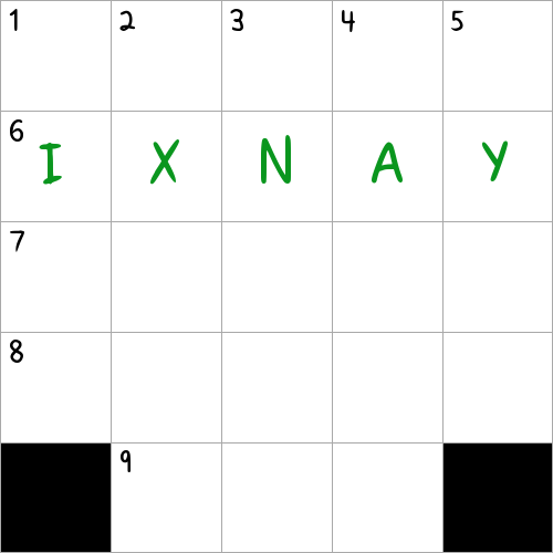No In Pig Latin NYT Crossword Clue