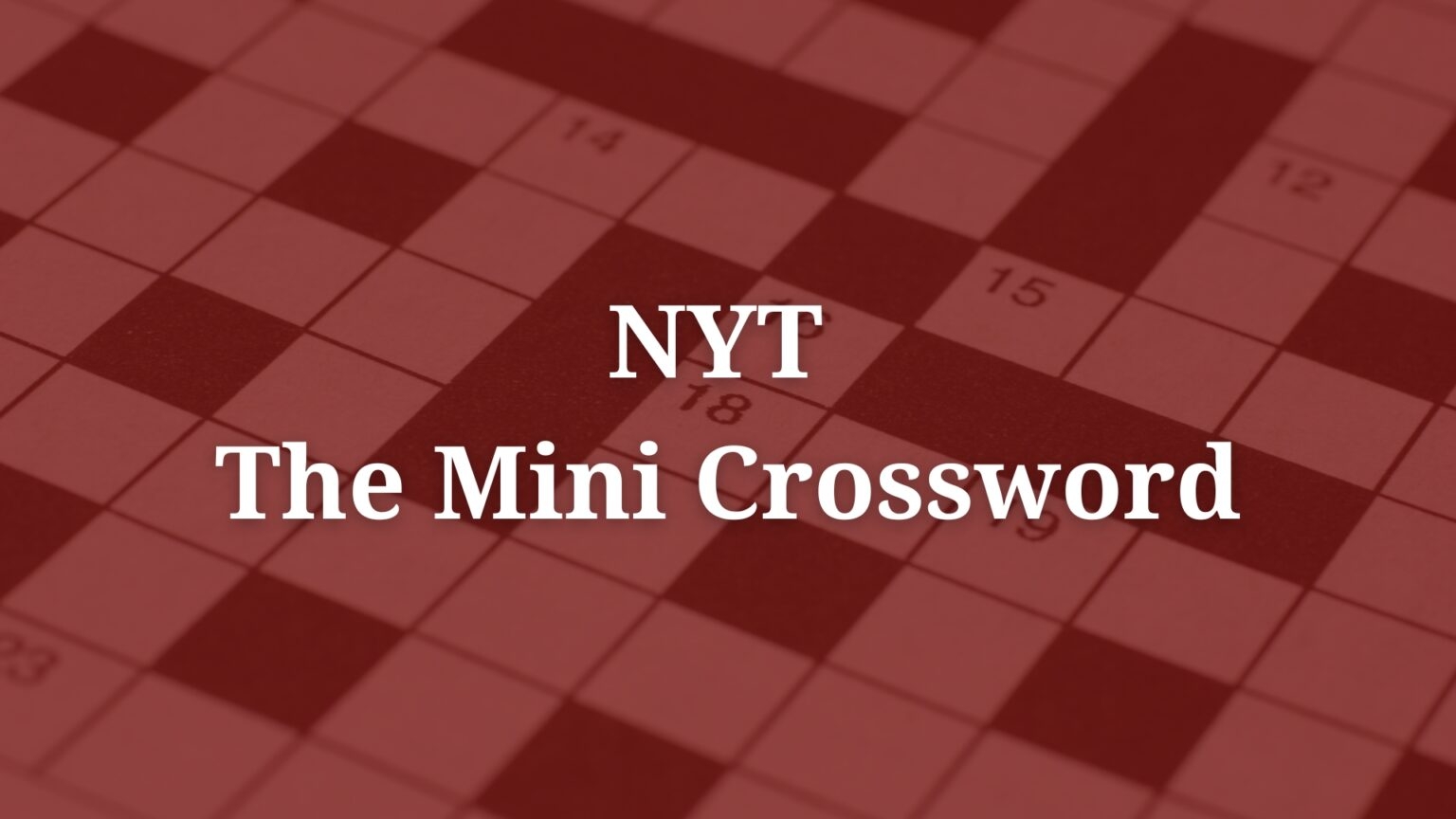 Nyt Mini Crossword Clues 2025 Conni Diandra