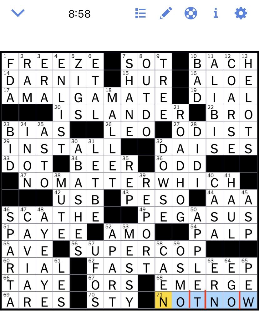Nytimes Crossword Puzzle Seattle Times Whynery