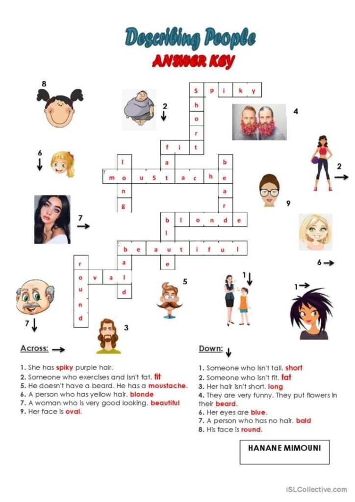 People Crossword Puzzle Free Crossword Puzzles Printable