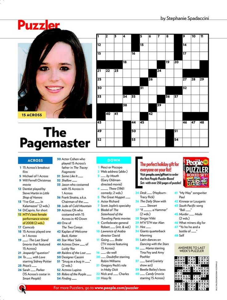 People Puzzler Book Free Printable Sally Crossword Puzzles