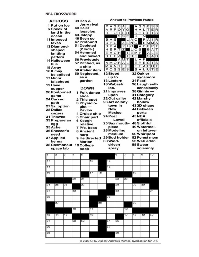 Printable Crossword Com Free Crossword Puzzles Printable