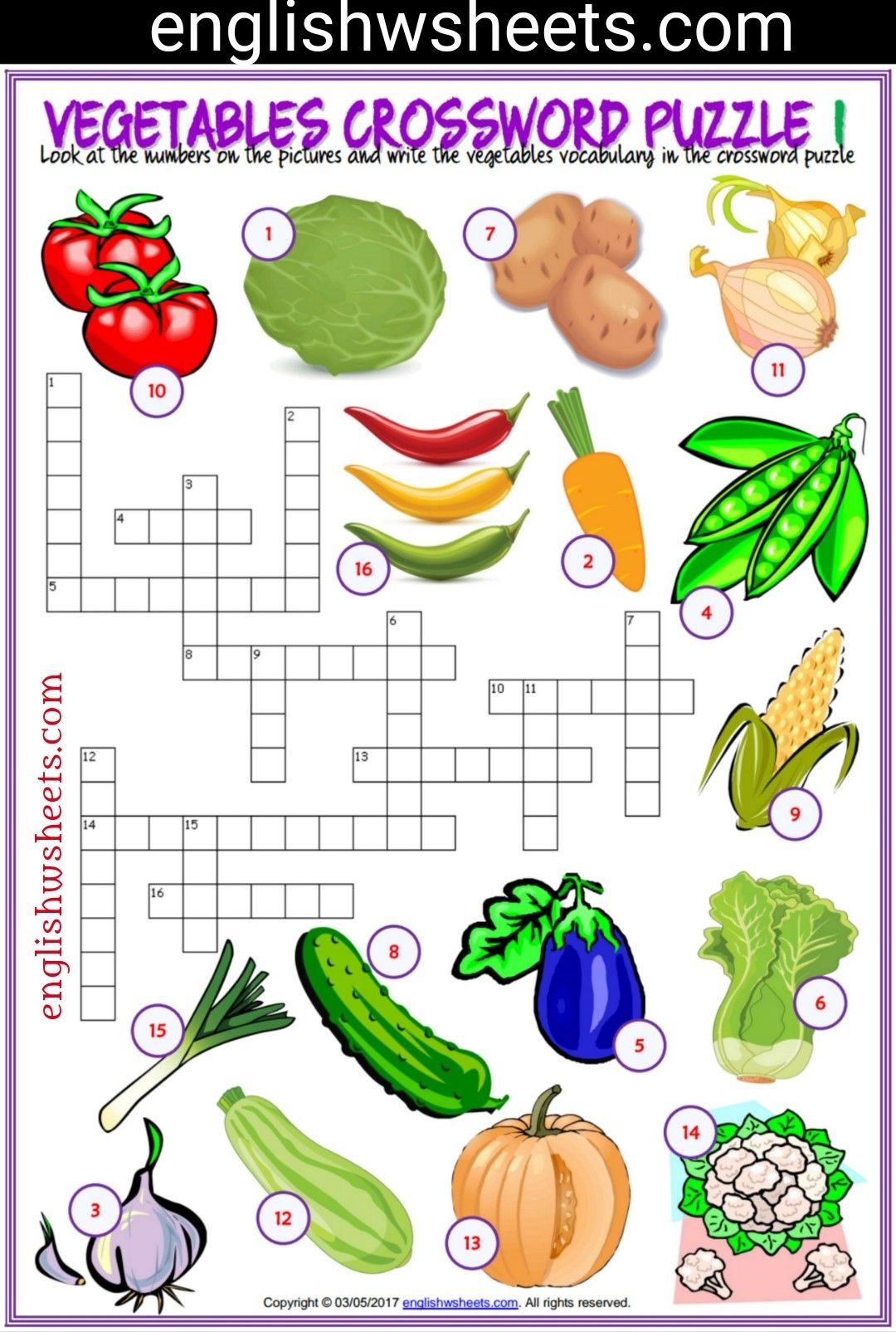 Printable Crossword Puzzles Esl Printable Crossword Puzzles