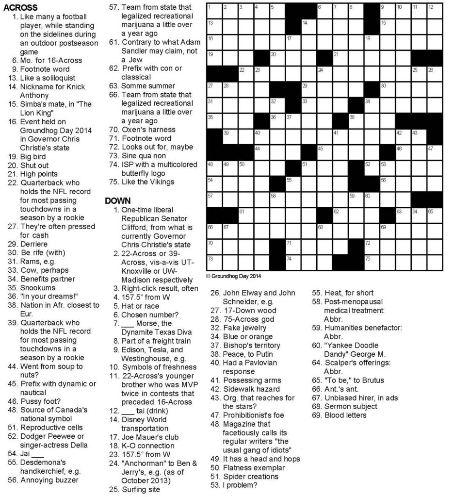 Hard Crossword Puzzles Printable Free Printable Crosswords