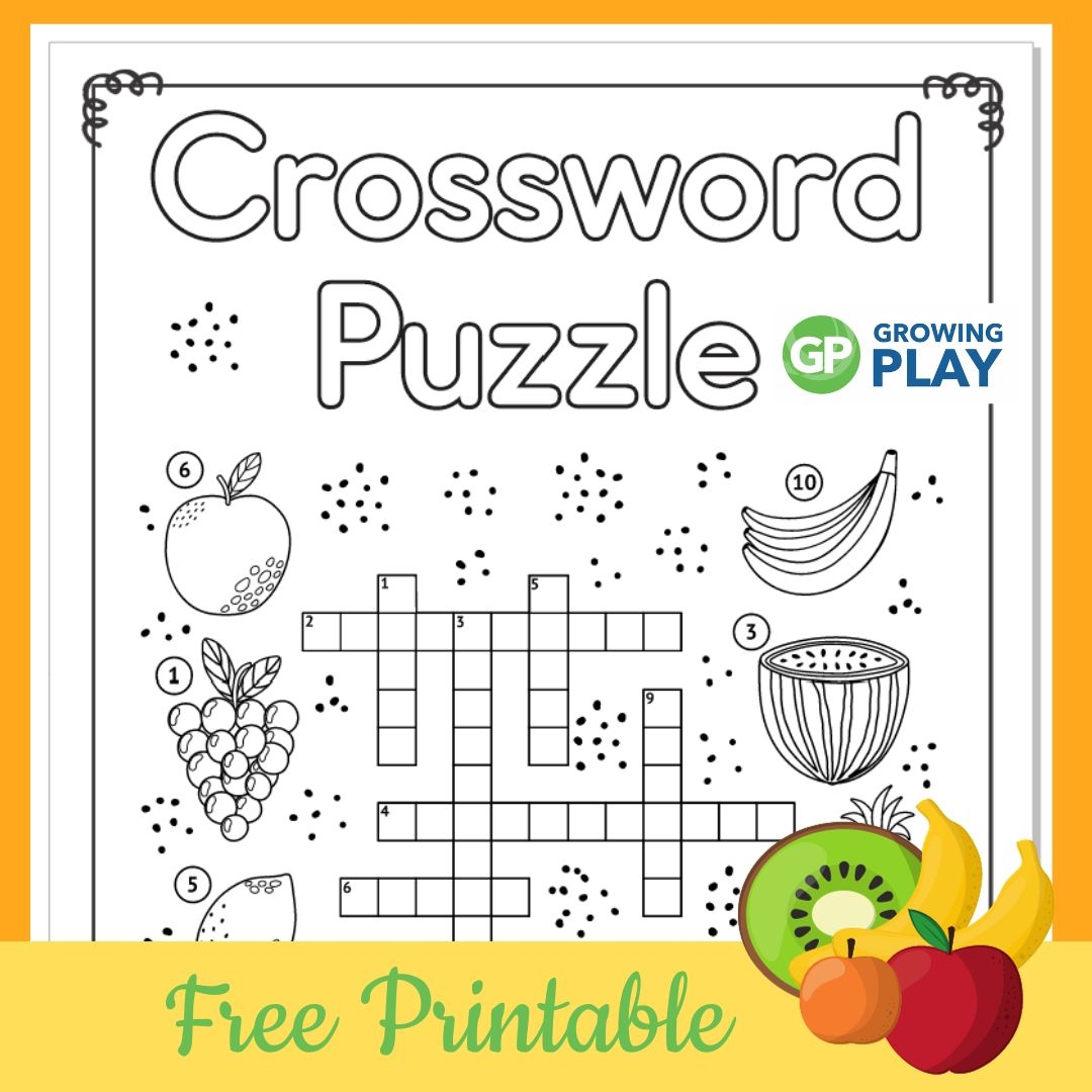 Printable Crosswords For Kids Educational Entertainment That Enhances 