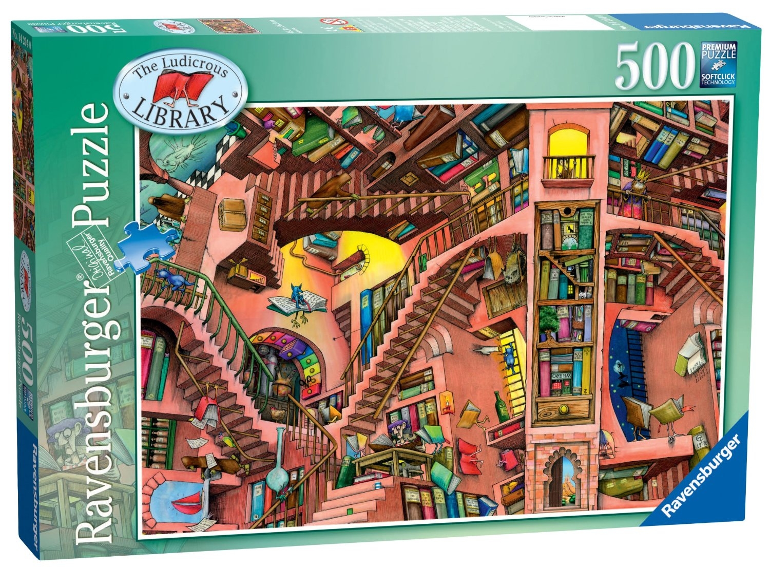 Ravensburger Colin Thompson Ludicrous Library 500 Piece Puzzle The
