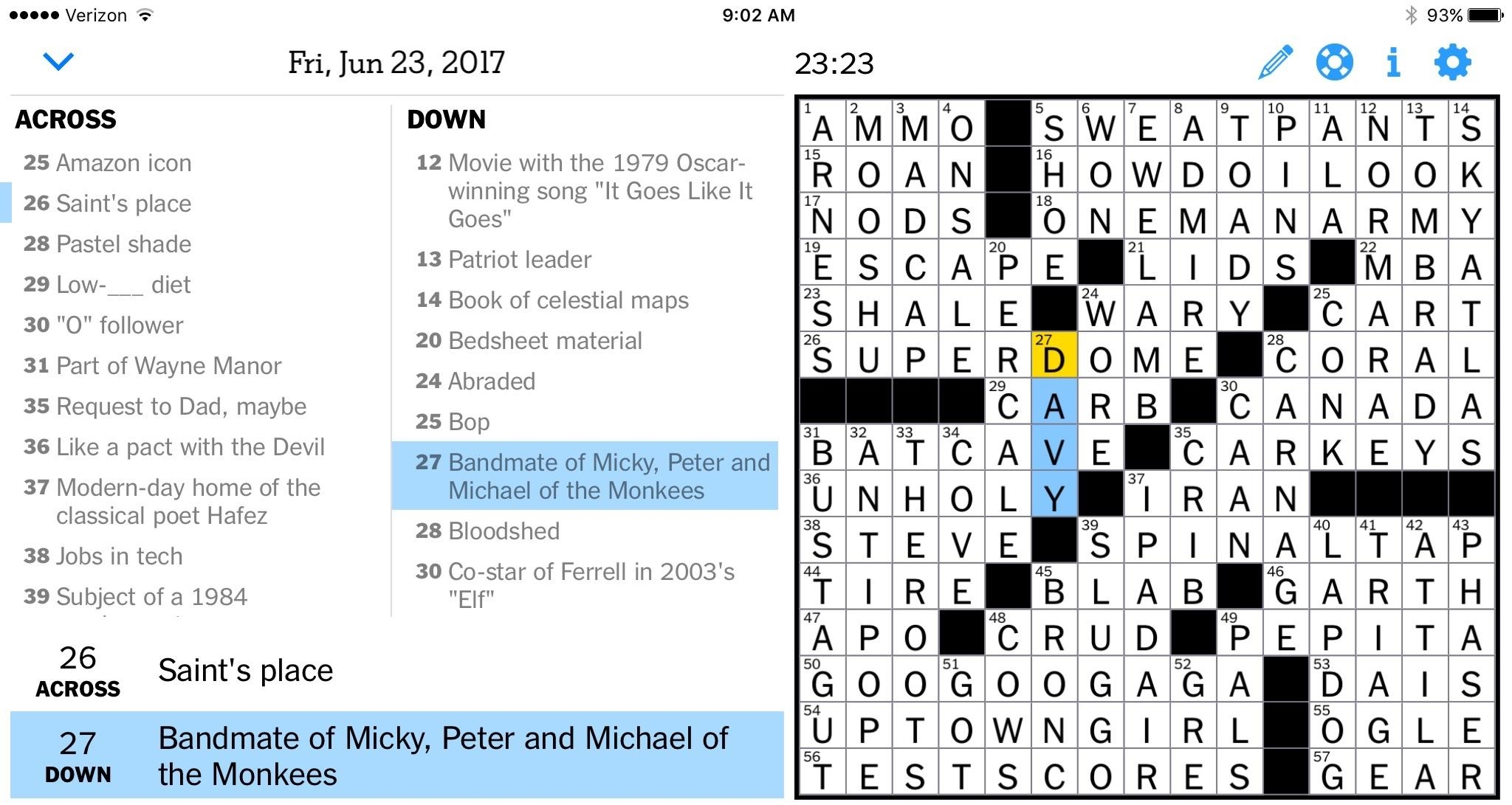 Sag Nyt Crossword