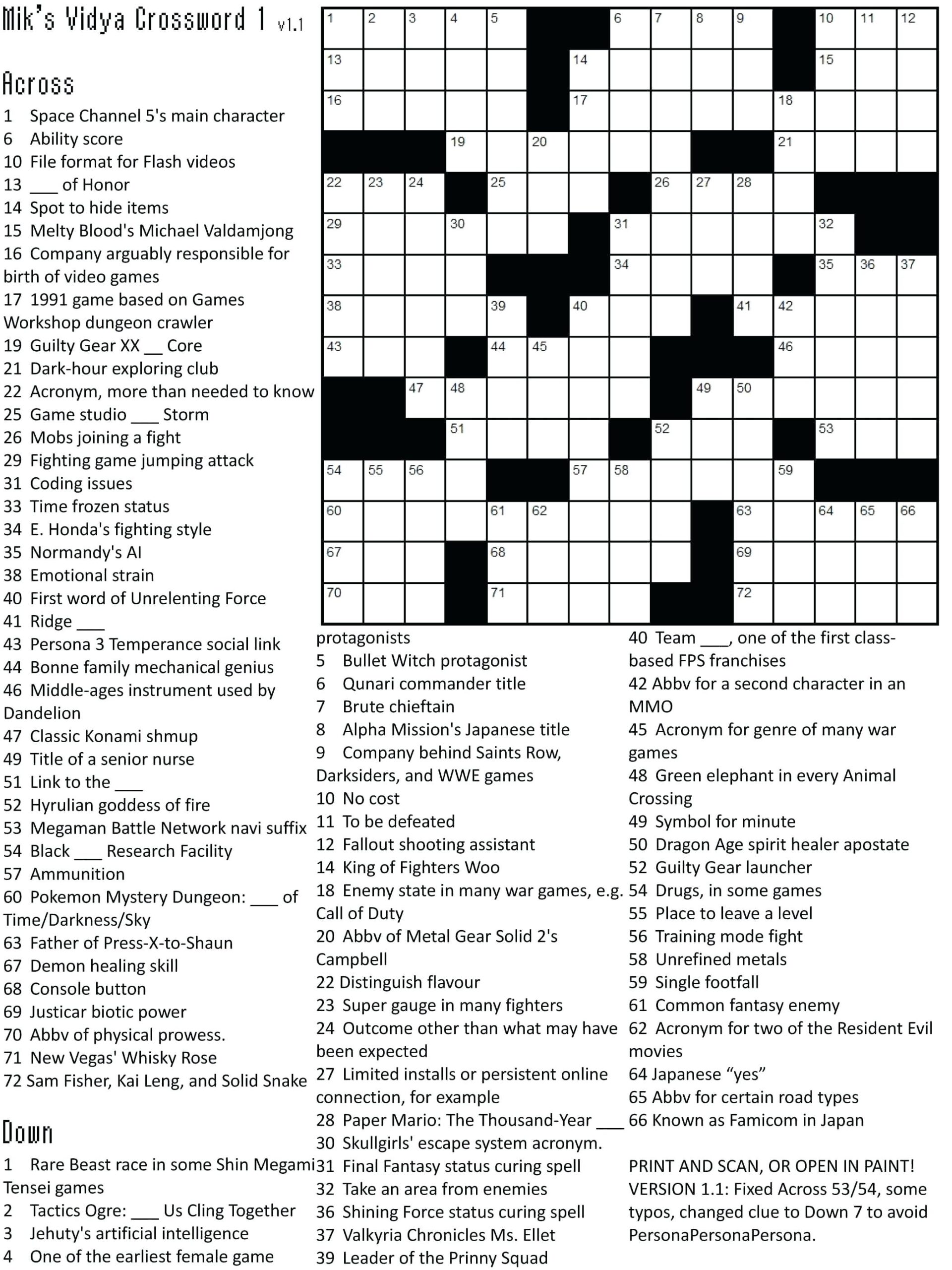 Spring Crosswords Printables