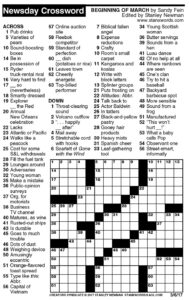 Stan Newman Easy Crossword Free Printable Crosswords