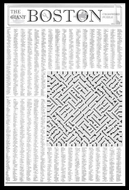 The Giant Boston Crossword Puzzle Home
