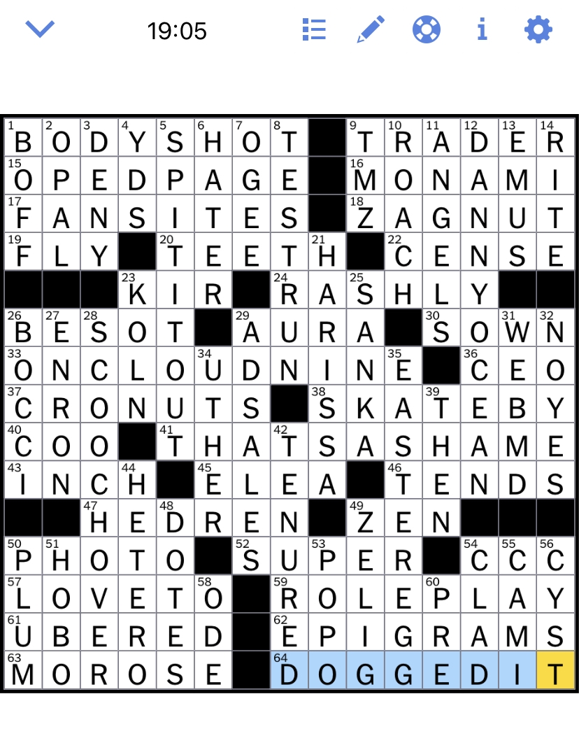 The New York Times Crossword Puzzle Solved Friday 39 s New York Times 