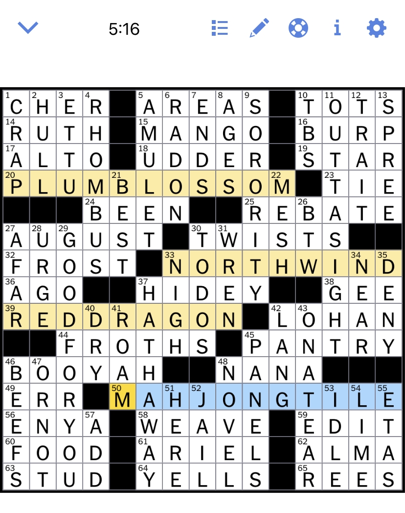 The New York Times Crossword Puzzle Solved Moday 39 s New York Times