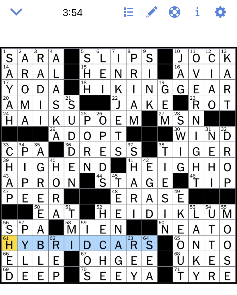The New York Times Crossword Puzzle Solved Monday 39 s New York Times 