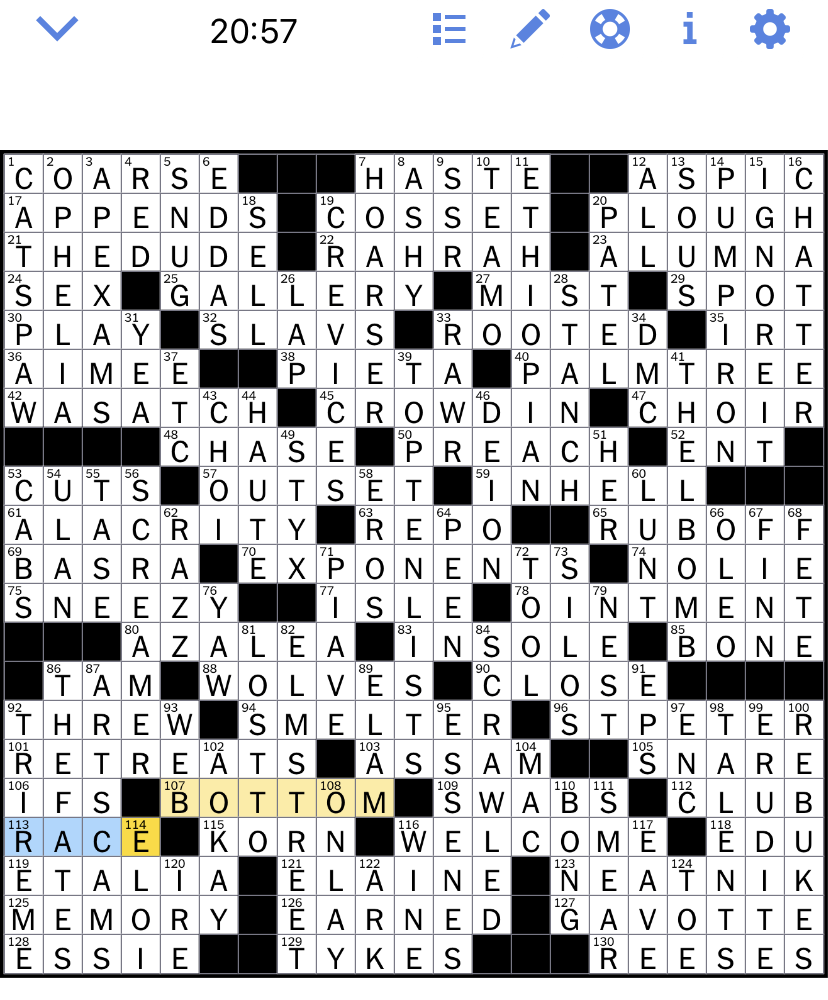 The New York Times Crossword Puzzle Solved Sunday 39 s New York Times 