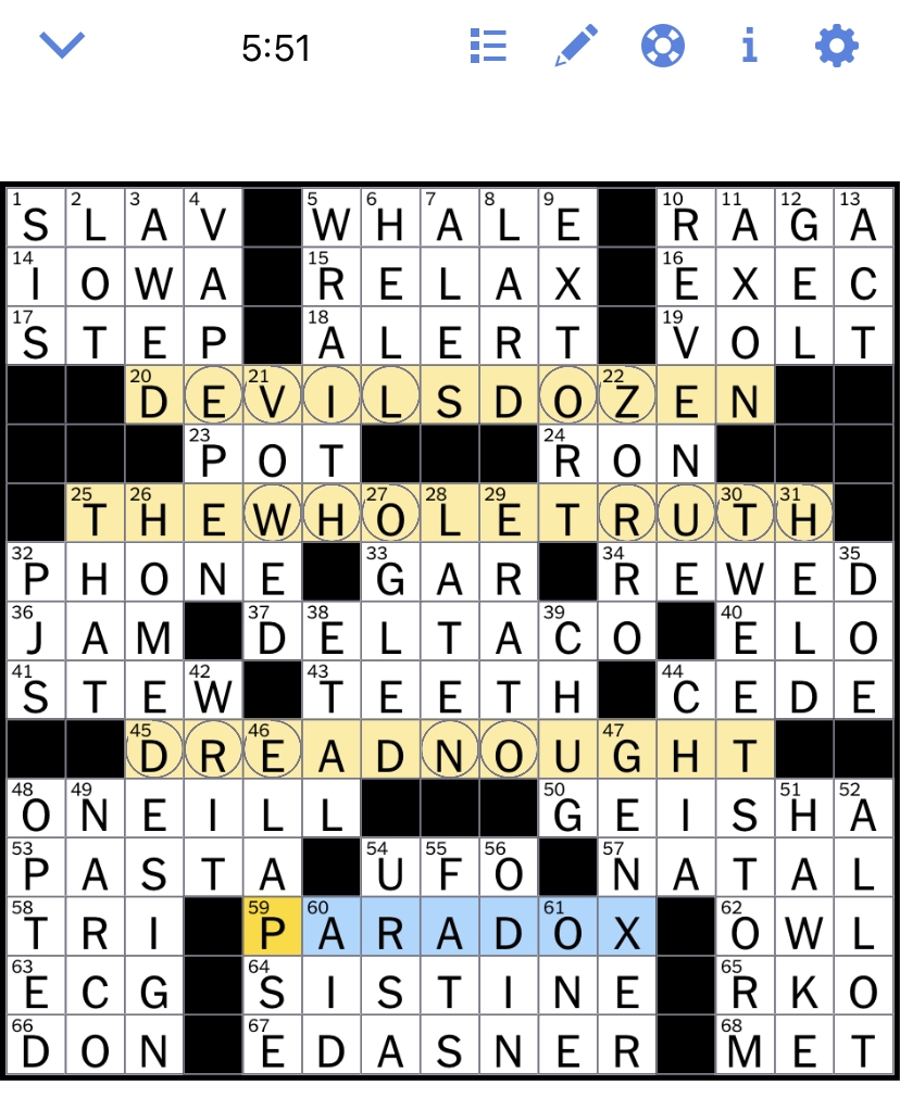 The New York Times Crossword Puzzle Solved Wednesday 39 s New York Times 