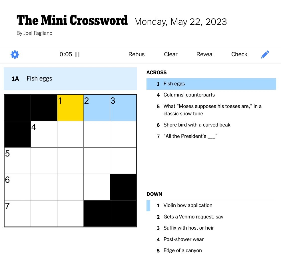 Today 39 S Nyt Mini Answers 2025 Ketti Meridel