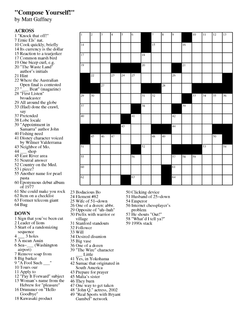 Wsj Crossword Puzzle Contest Answers Mary Crossword Puzzles
