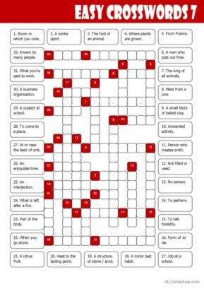 184 Crosswords English ESL Worksheets Pdf Doc