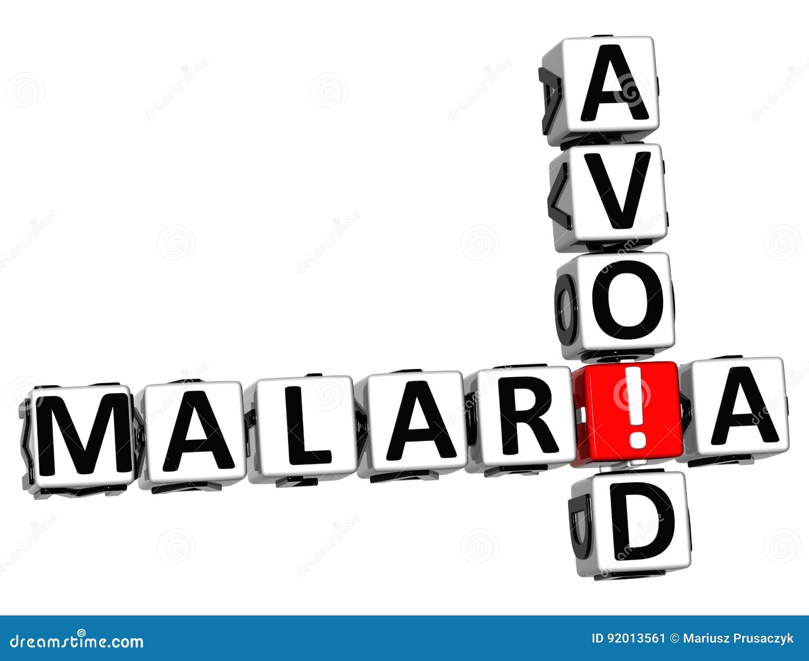 3D Avoid Malaria Crossword Text Stock Illustration Illustration Of 