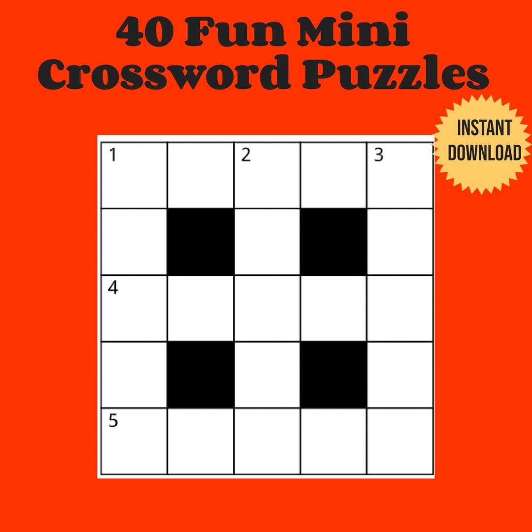 40 Fun 5x5 Mini Crossword Puzzles Word Games Mini Puzzle Games 