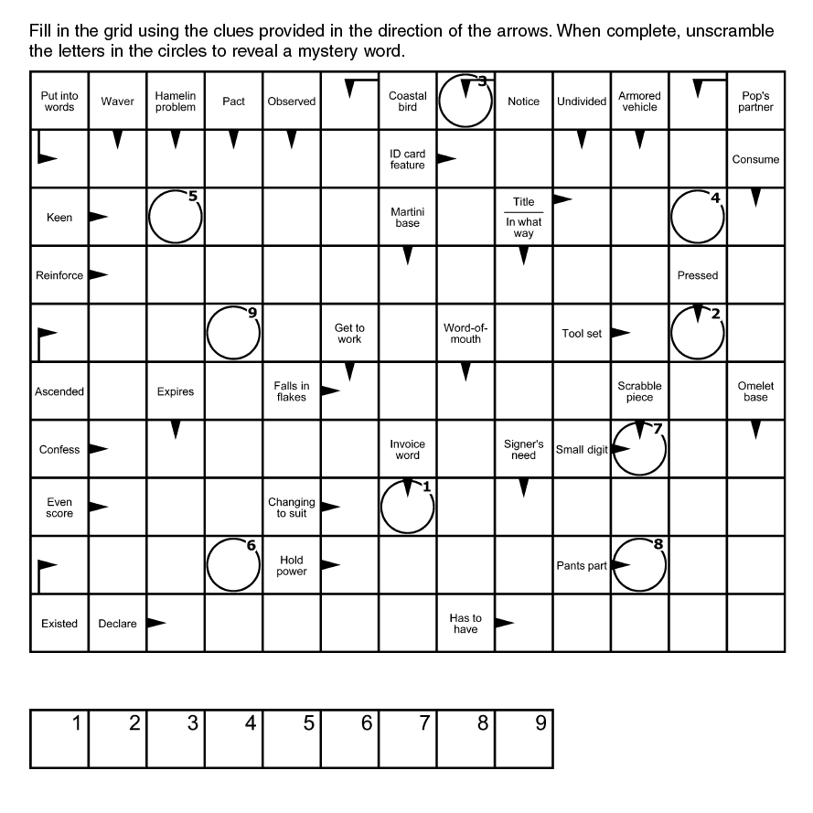 A Cryptic Tribulation Turing Test Crossword Puzzle Printable