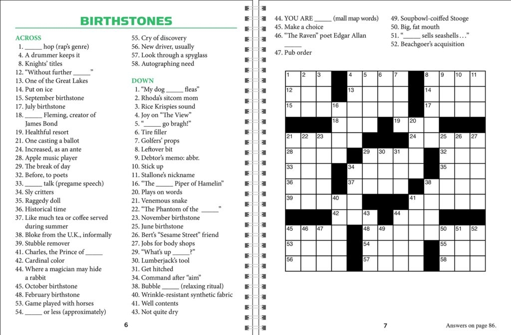 Aarp Crossword Puzzle Books Free Crossword Puzzles Printable