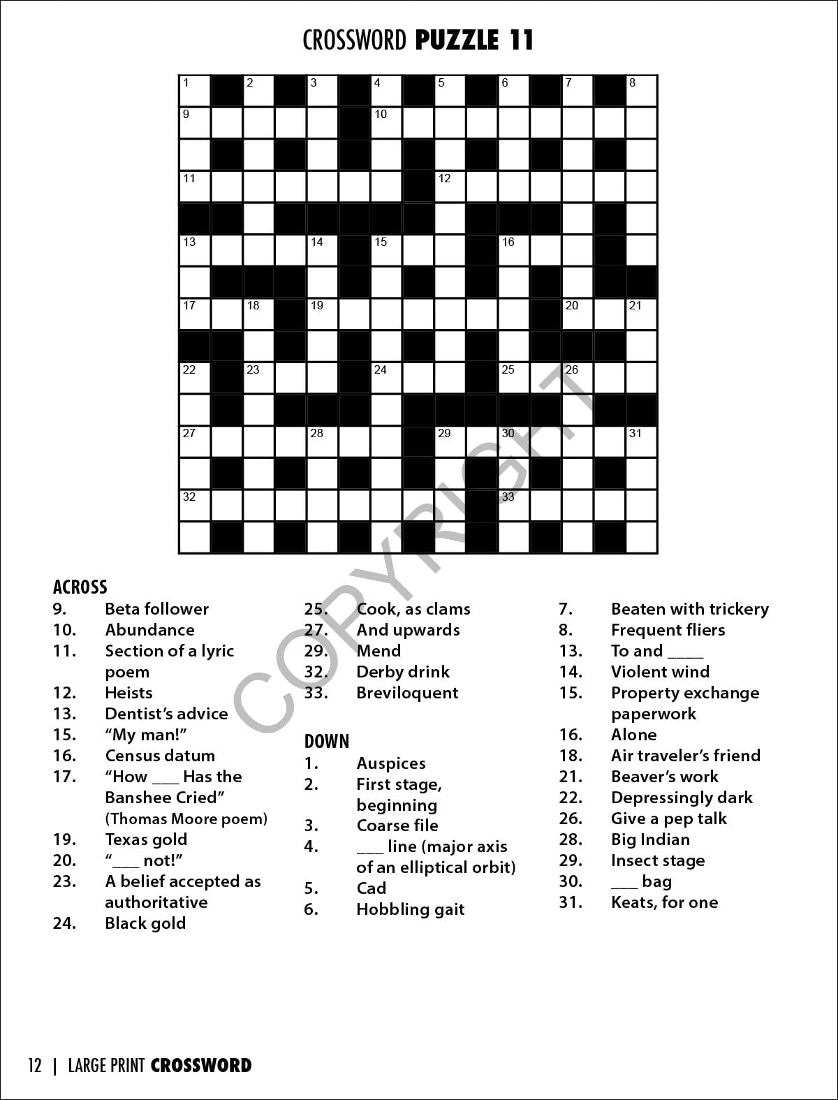 Amazon ZOCO Large Print Crossword Puzzle Books In Bulk 25 Pack 