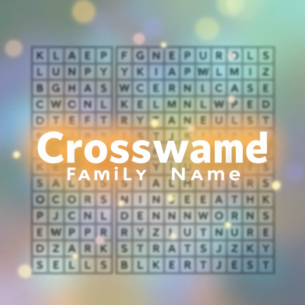 Best Crossword Family Name Generator Vondy