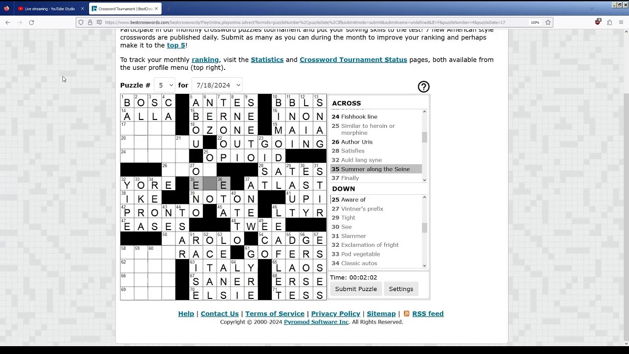 BestCrosswords Tournament YouTube