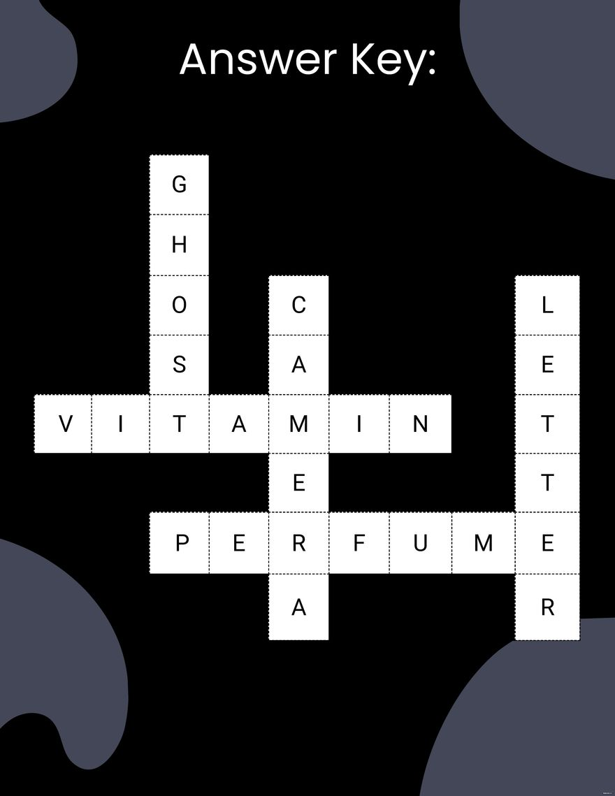 Blank Crossword In Illustrator Word Photoshop Download Template