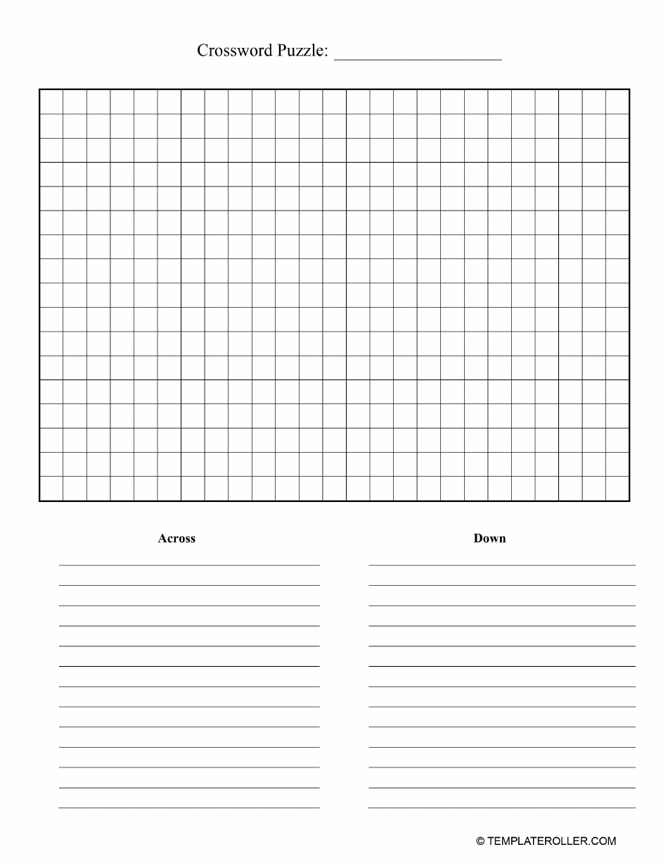 Blank Crossword Puzzle Template Free Printable Crosswords Blank Crossword Puzzle Template Free Printable Crosswords