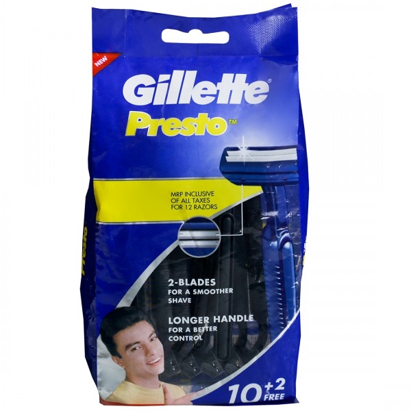 Buy Gillette Presto Razor With Razor Stand Free Razor 2N Pack Of 10 