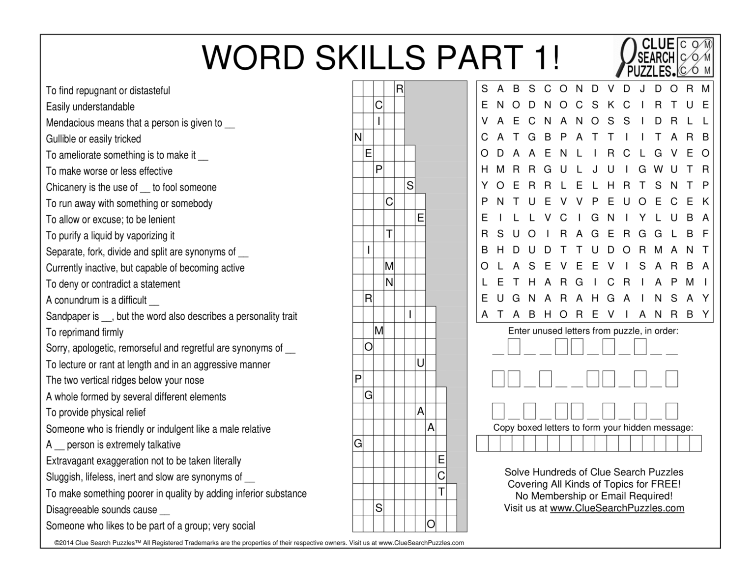 Clue Search Puzzles Crossword Challenges Word Search Fun Trivia And 