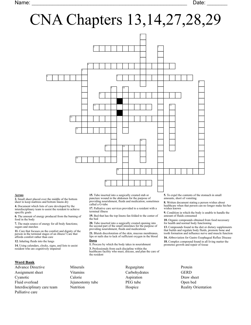 Cna Puzzles WordMint