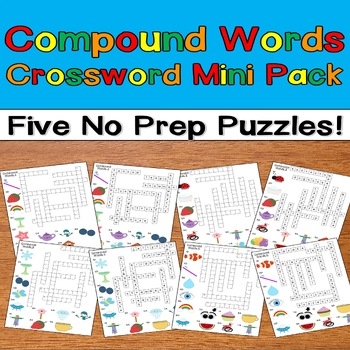 Compound Word Crossword Puzzles Mini Pack TPT